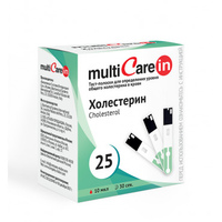 Тест-полоски Biochemical Холестерин № 25 к анализатору MultiCare-in